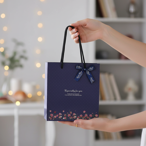 Bolsa de Papel Biodegradable Personalizada Más Vendida de Wins con Logotipo Impreso en Cinta para Promoción en Supermercados y Uso en Exposiciones - Product Image 5