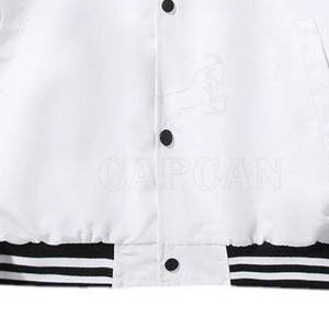 Top Trending Women's <b>White</b> Letterman Jacket Unique Embroidered Wool Lining Breathable Outwear with Custom Logo Decoration - Product Image 6