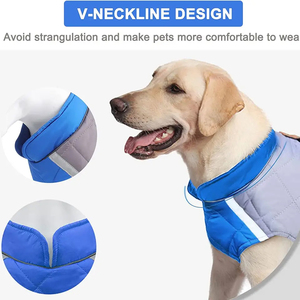 Vente en gros de vêtements pour chiens Veste légère et chaude avec capuche en fourrure pour petits et grands chiens Vestes d'hiver 2025 - Product Image 4