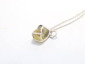 Colgante de piedras preciosas de cuarzo Limón, joyería al por mayor, Plata de Ley 925, nuevo collar moderno de piedra cruda para mujer, collar de regalo - Product Image 6