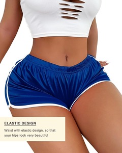 Pantalones cortos de botín para mujer, pantalones cortos de Yoga de algodón 100% transpirables de calidad Premium, diseño de cintura alta, servicio MOQ bajo - Product Image 4