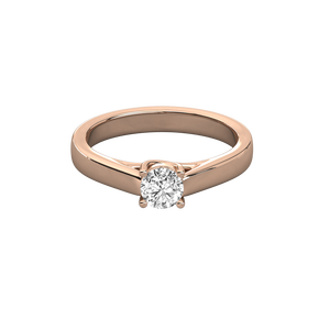 Bague solitaire en or 14 carats avec diamant brillant - Product Image 6