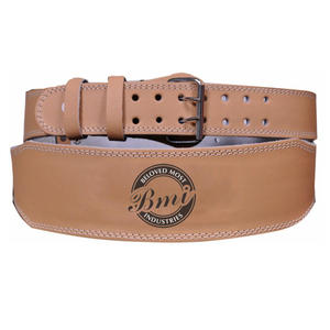 Cinturón de cuero de levantamiento de pesas unisex antideslizante con logotipo personalizado impreso con tamaños personalizados Color único Nuevo diseño de cuero de vaca - Product Image 4