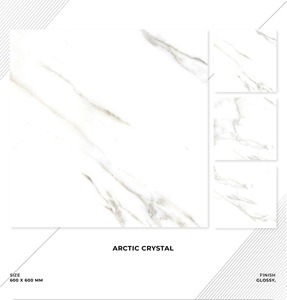 Carreaux de marbre Foshan 600x600mm Texture illimitée moderne brillant sol en marbre mur Wiles salon cuisine porcelaine carreaux de céramique - Product Image 3