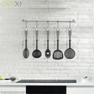 Schiumarola da cucina in nylon con manico gommato anti-goccia 35 x 11,7 cm. - Product Image 3