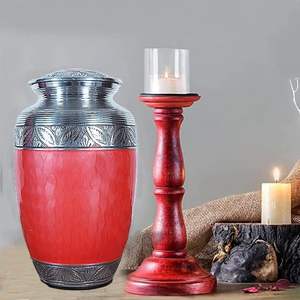 Urnas para cenizas, urnas de cremación conmemorativas para hombres adultos para cenizas, cenizas humanas de aluminio, melocotón decorativo hecho a mano para mujeres adultas - Product Image 2