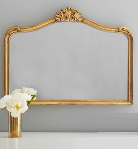 Espejo decorativo de Diseño Artesanal, espejo de habitación con borde dorado, espejo montado en la pared de lujo para pasillo de baño - Product Image 5