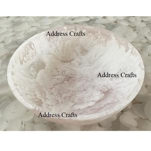 Most Popular White Swirl <b>Matt</b> Resin Salad Bowl Dinnerware Bowls Decorative Candy Nuts Reusable Serving Bowl Plates <b>Table</b> Decor - Product Image 2