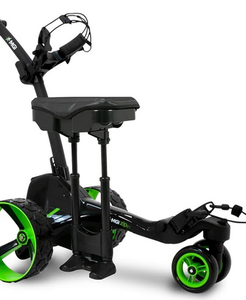 NEW X5 Electric Golf Push Cart W/ Seat Zip <b>Folding</b> Caddy All-Terrain Wheels Plays 36 Holes Display <b>Screen</b> Golf Towel Made - Product Image 1