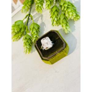 Bague style Southwest avec cheval sauvage et argent sterling, sertie de pierre naturelle et monture en or rose, taille 7.75, idéale pour un cadeau - Product Image 4