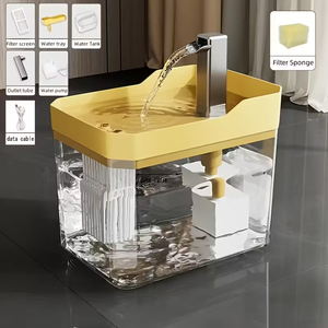 Dispensador de Agua <span class=keywords><strong>Transparente</strong></span> Cuadrado de Alta Gama <span class=keywords><strong>para</strong></span> Perros y <span class=keywords><strong>Gatos</strong></span>, Recipiente de Agua con Circulación Automática, Dispensador de Agua <span class=keywords><strong>para</strong></span> Mascotas - Product Image 3