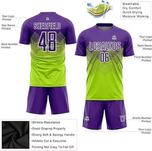 Nuevo estilo, uniforme de fútbol profesional para niños, 100% poliéster, calidad Premium, Color sólido, calidad Premium, último diseño a la venta - Product Image 3