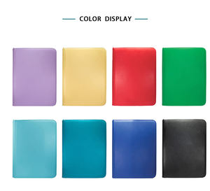 Бейсбольная папка с 9 карманными картами и застежкой-молнией, оптовая продажа, 360 + емкость, персонализированный кожаный альбом - Product Image 6