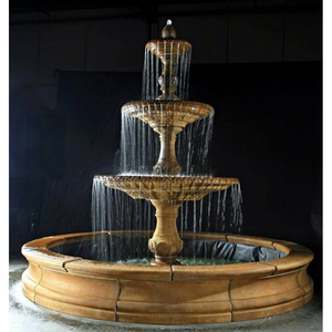 หินทรายน้ำพุหินขนาดใหญ่กลางแจ้งที่ทันสมัยสำหรับตกแต่งสวนกลางแจ้งหินน้ำพุน้ำ - Product Image 6