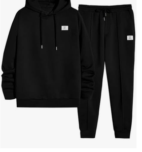 Wholesale Factory Rate Bulk Quantity <b>Mens</b> Cotton Heavyweight Hooded <b>Pullover</b> Hoodies Trouser Set Custom Logo Winter Tracksuits - Product Image 1