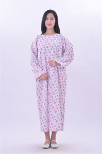 Robes de patient personnalisées, uniformes d'infirmière pour hôpital, manches longues, tissu en coton tissé, design unisexe, médecins, patients - Product Image 5