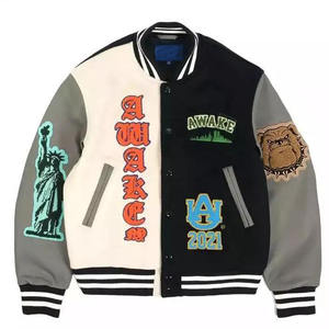 Venta caliente de los hombres personalizable de alta calidad Varsity Jacket Nueva llegada de invierno Streetwear con Logo Personalización Bomber Style - Product Image 4