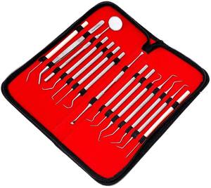 Juego de regalo de higienista dental de acero inoxidable de 15 piezas Kit de sonda de precisión con pinzas y espejo, perfecto para graduados de odontología - Product Image 2