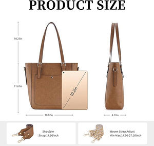 Bolsos elegantes de moda al por mayor para mujer, bolsos de mano personalizados, bolso cruzado con patrón de logotipo, forro de lona de cuero - Product Image 5