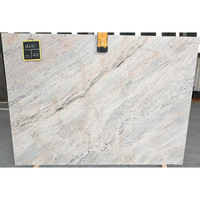 Granit Blanc Fantaisie Ivoire Poli, Belles Veines, Grande Dalle, Écologique, Durable, Moderne, Élégant, Plans de Travail pour Cuisine et Salle à Manger