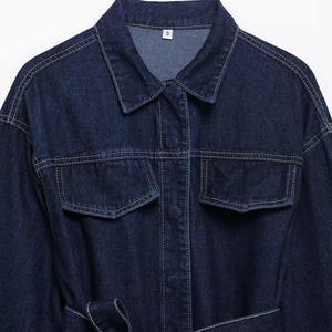 Veste en jean basique pour femmes Design New Fashion Long Sleeve Jean Denim Coat Jackets Winter Clothing - Product Image 3