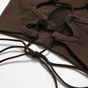 Conjunto de Yoga para Mujer de Alta Calidad, Diseño Personalizado con Logotipo Frontal, Patrón Sólido, 2 Piezas, Transpirable y Ecológico, en Venta - Product Image 5