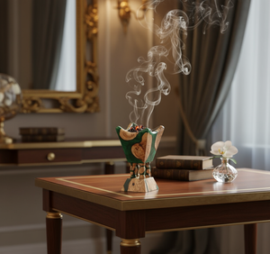 Brûleur à bakhoor en bois et résine - Brûleur à encens utilisé pour créer une fragrance naturelle à la maison - Product Image 1