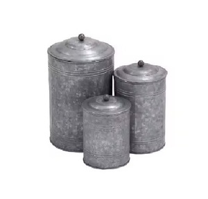 Handmade Customized Different Sizes Metal Canister Hot Selling Designer <b>Container</b> Finished Wholesale Vintage Canister - Product Image 4