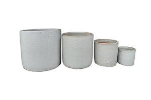 Haute qualité noir cylindre extérieur émaillé en céramique Pot de fleur ensemble 3 Design classique maison sol décor jardin poterie fournitures - Product Image 4