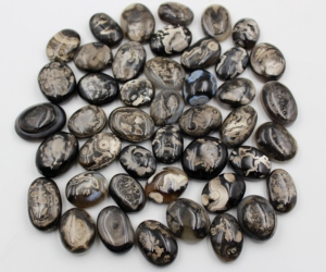 Agate naturelle imprimée en gros, forme ovale, pour la méditation et la fabrication de bijoux, agate naturelle de qualité supérieure - Product Image 1
