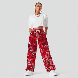 Pantalones Deportivos Sublimados OEM para Mujer, Pantalones de Chándal con Estampado de Moda Urbana para Invierno, Pantalones de Pijama de Felpa de 450 GSM - Product Image 5