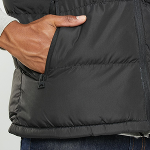 Veste matelassée sans manches pour homme REDDITO SPORTS personnalisée, respirante, en laine, avec capuche amovible, coupe-vent, vente en gros - Product Image 4