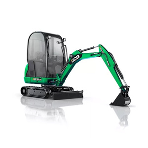 Miniexcavadora Blanca con Orugas Negras y Cucharón, Equipo de Construcción con Motor - Product Image 5
