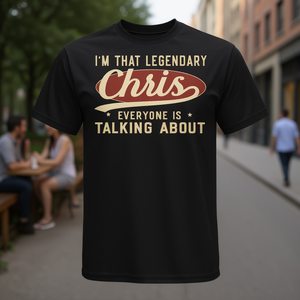 T-shirt Promozionale: Sono Quello Leggendario Chris di Cui Parla Tutta la Persona che Ti Conosce - Product Image 3