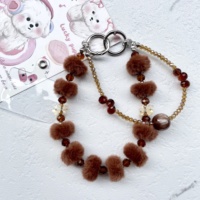 Nouveau porte-clés pendentif pour téléphone portable en chaîne de cristaux double couche, personnalisable et très tendance