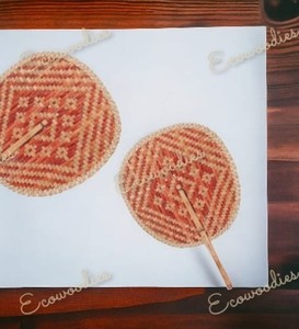 พัดไม้ไผ่พัดสีสดใสสำหรับตกแต่งบ้านงานหัตถกรรม - Product Image 2