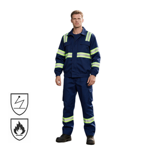 Vêtements de travail de sécurité antistatiques, ignifuges, industriels, FRC, unisexes, FR, haute visibilité, polyester, protection électrique, soudage - Product Image 2