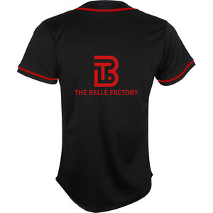 Camiseta de Béisbol Personalizada para Hombre TBF-012, 100% Poliéster, Cierre Completo con Botones, Malla Transpirable, Absorbe la Humedad, Secado Rápido, Tallas Grandes, Ropa Deportiva - Product Image 2