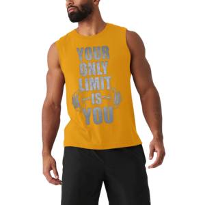 เสื้อกล้ามผู้ชาย OEM คุณภาพสูงสำหรับฤดูร้อน ผลิตจากผ้าฝ้าย ระบายอากาศได้ดี น้ำหนักเบา ไซส์ใหญ่ เหมาะสำหรับออกกำลังกาย ฟิตเนส และเล่นกีฬา - Product Image 1