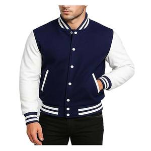 Veste de baseball noire pour hommes, mode vierge, logo personnalisé, veste d'extérieur d'hiver pour hommes - Product Image 2