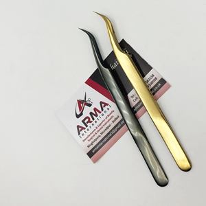 แหนบปลายแหลมทำจากสเตนเลสเพื่อขยายขนตาแบบโค้งสามารถปรับแต่งฉลากได้ตามต้องการ - Product Image 4