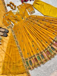 ชุดอนาลกาลีสำหรับงานปาร์ตี้ชุดอินเดียและปากีสถาน - Product Image 6