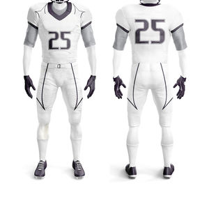 ชุดเครื่องแบบอเมริกันฟุตบอลแขนสั้นพิมพ์ลายโลโก้ออกแบบได้ตามต้องการ - Product Image 4