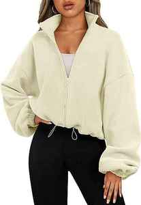 Custom Women Winter Sweat Hooded Jacket Long Sleeve Cotton Pullover Tops Short Cropped Zip Hoodies for Plus Size - Product Image 3