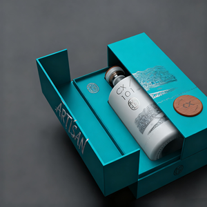 Artisan Rigid Drawer <b>Box</b> With Hot Stamping Logo And <b>Magnetic</b> Closure For Beverage Packaging - Product Image 1