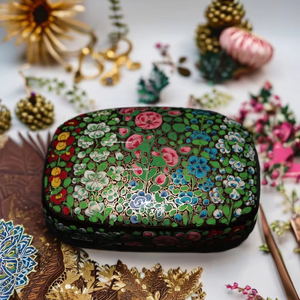 Elegant Handcrafted <b>Paper</b> Mache Jewelry & Trinket <b>Boxes</b> Timeless <b>Storage</b> with Artistic Charm - Product Image 1