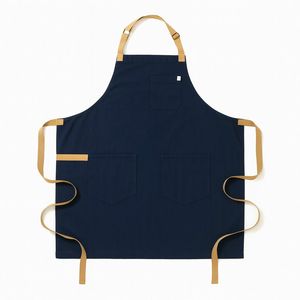 Tablier de cuisine unisexe en toile imperméable et résistante à l'huile avec logo personnalisé, tablier de travail élégant pour barman, cuisine, jardin - Product Image 3