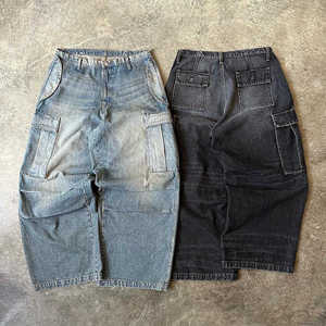 Pantaloni <span class=keywords><strong>Jeans</strong></span> da uomo <span class=keywords><strong>Jeans</strong></span> larghi <span class=keywords><strong>Jeans</strong></span> eleganti da uomo pantaloni da strada Vintage lavati in cotone pesanti larghi larghi larghi <span class=keywords><strong>italiani</strong></span> - Product Image 1