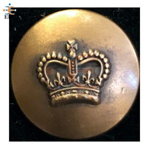 Iris Symbole Plaqué Or Blazer Boutons Argent Métal 2 Trous Tige Boutons Die Struck Écologique OEM En Relief Fleur De Lis - Product Image 6