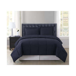 Set Copripiumino Reversibile per Uso Quotidiano, Stile Semplice, Nero Tinta Unita, 3 Pezzi per Casa, 7 Pezzi per l'Estate, Super King, King, in Cotone Veramente Morbido - Product Image 4